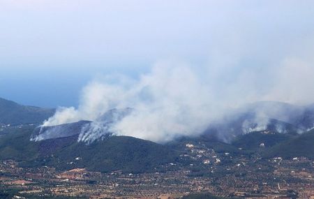 Лесные пожары на Ибице.