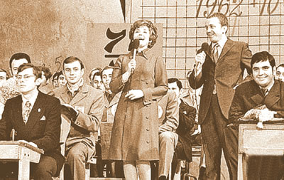 Александр Масляков и Светлана Жильцова в КВН 60-х.