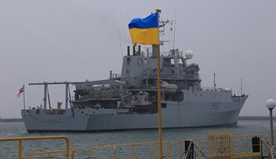 В порт Одессы прибыл британский военный корабль