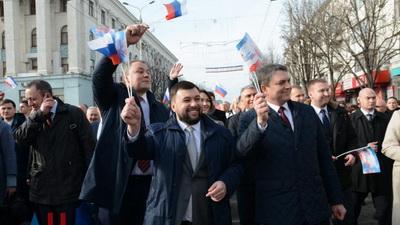 Пушилин вместе с «главой» Крыма и депутатами Госдумы РФ провели митинг в Севастополе