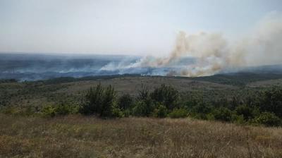 В ОРДО загорелась заповедная зона возле Саур-Могилы