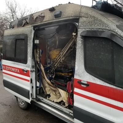 В Краматорске произошел пожар в гараже станции скорой помощи