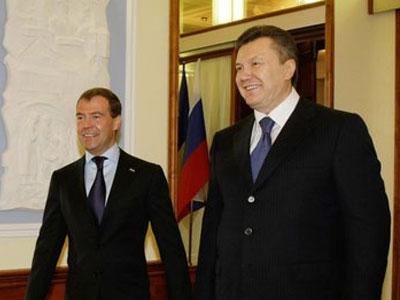Дмитрий Медведев и Виктор Янукович во время переговоров в Харькове. Апрель 2010 года.