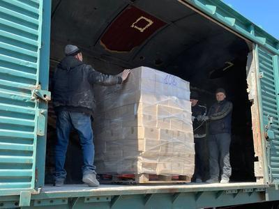 На Донеччину доставили 237 тонн продуктовых наборов от Минсоцполитики