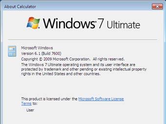  Windows 7 Ultimate,  7600.